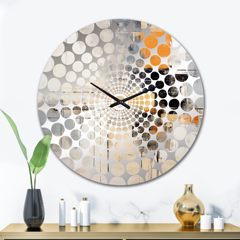Horloge murale Kilitkaya - Collages abstraits, Très grand