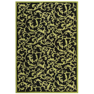 Tapis floral en laine crocheté à la main