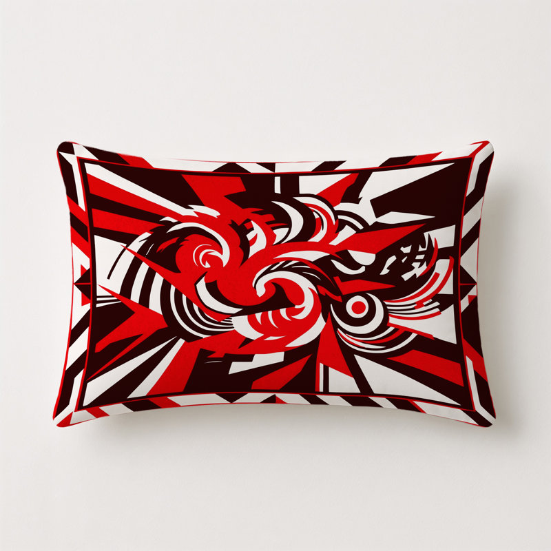 Crimson Eclipse Indoor And Outdoor Pillow, Rectangle 20"H x 14"W