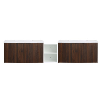 Yetta 82.87 Inch Bathroom Vanity With Sink