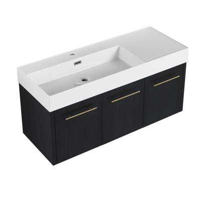 Chalfant 48 Inch Wall-Mounted Bathroom Vanity with Sink