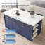 Îlots de cuisine 72 po avec rangement de style moderne 72 po-1180224536-1180224539