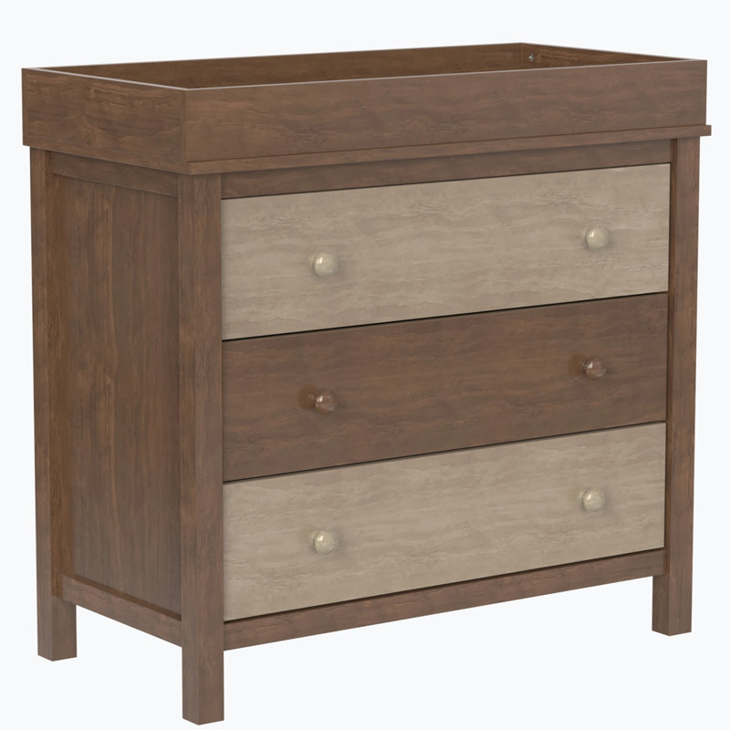 Commode 3 tiroirs, Brun