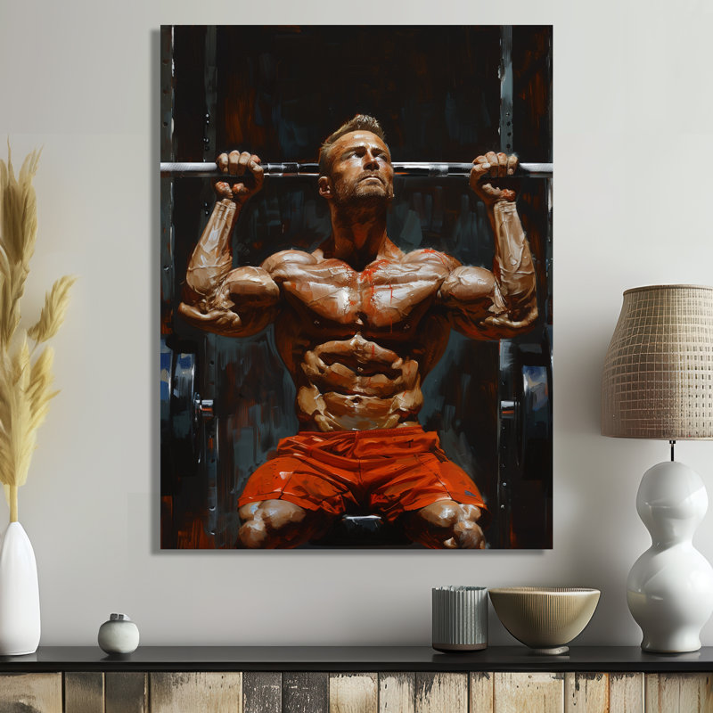 «Déterminée» haltérophile hommes de la concurrence I - décoration murale aérobie et de musculation