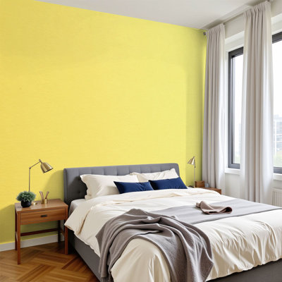 Peel and Stick Wallpaper 144" W x 100" H Modern Self Adhesive Wall Mural for Bedroom Bright yellow