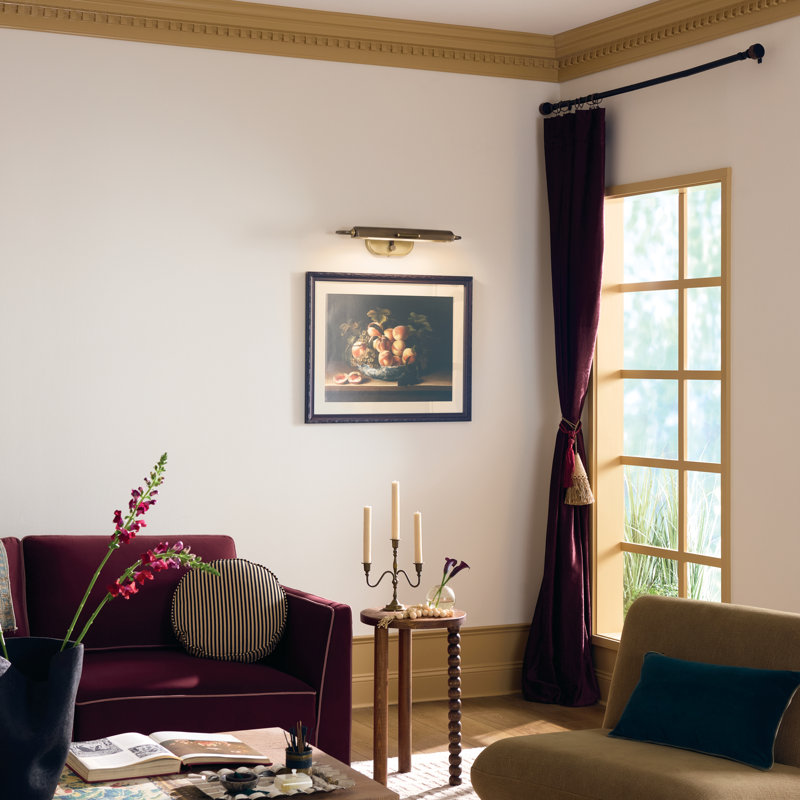Caillier 23.25" 2-Light Picture Light in Lacquered Bronze, 4.75"H x	23.25"W x 7"D, Lacquered Bronze