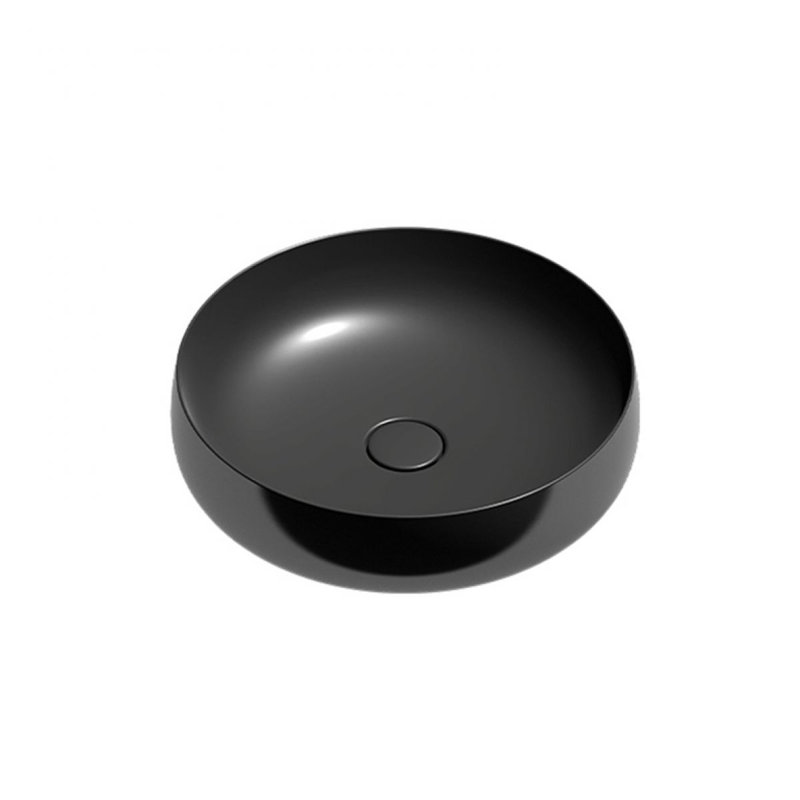Lavabo vasque à graines, Noir lustré, Noir brillant