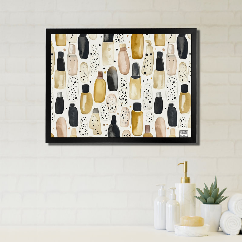 Impression sur toile Boho Bathries - beige et brun II, Reproduction encadrée d'une seule photo sans pass, Noir