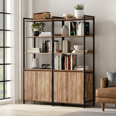 Kelsey Bookcase With Doors (Set Of 2) In Natural