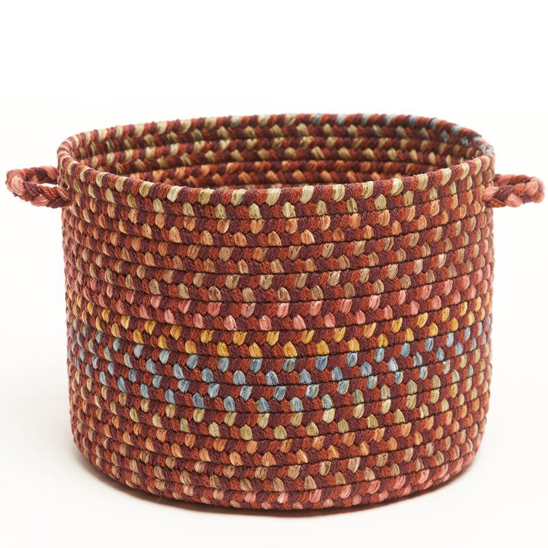 Panier en tissu Bar Harbor, H 8 po x l 10 po x P 10 po, 23 pintes, Rouge/bleu