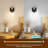3-Lights Wood Bathroom Vanity Light With Clear Glass Shades