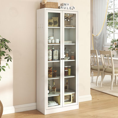 Garde-manger en métal avec 5 tablettes réglables