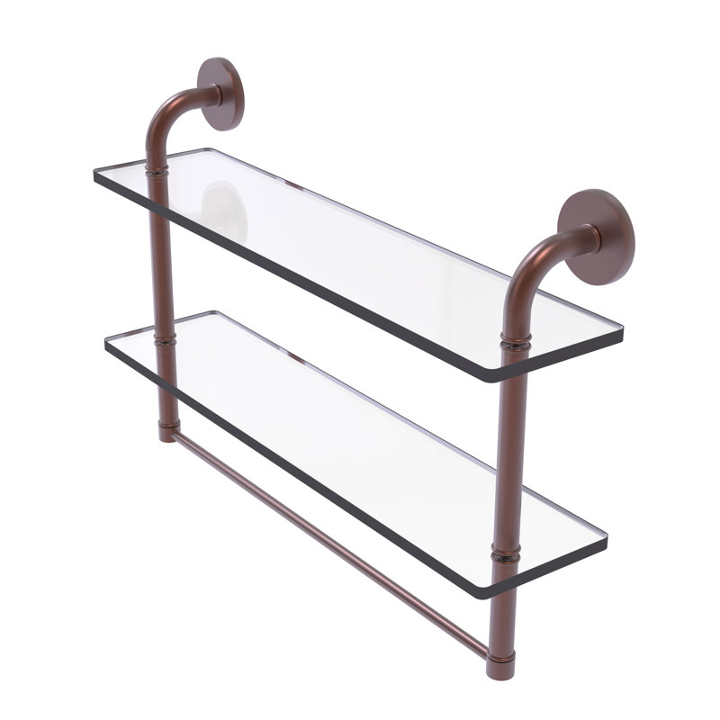 Tioga 2 Piece with Towel Bar, Antique  Copper, 14"H x 22"W x 5"D