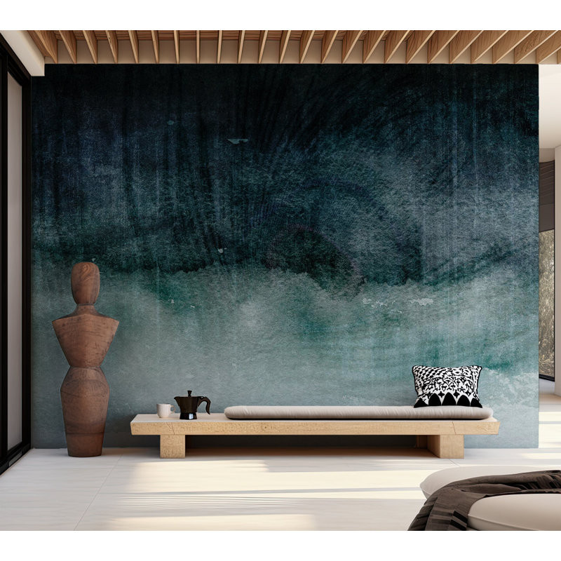 Surface Background Wallpaper Wall Mural - Blue Concrete Expression, 118" W x 82" L