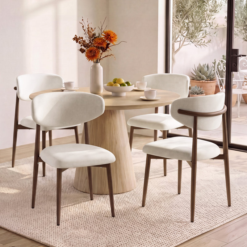 Ensemble de 4 chaises de salle à manger Modern, Brun