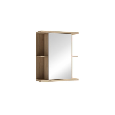 Eudaldo 600mm W 700mm H Surface Frameless Medicine Cabinet Mirror 4 Adjustable