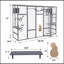 Enclos pour chat en bois avec 6 plateformes de saut, 2 condos pour chat, pont pour chat et planche à gratter-115341935