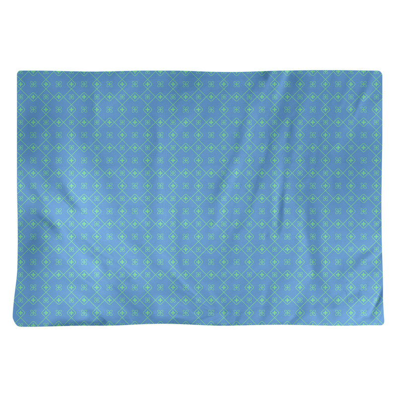 Récapitulatif en coton 18 po katelyn elizabeth classic napperon, Bleu / Vert