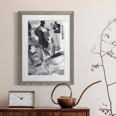 «Black and White Mix IV» - Peinture encadrée