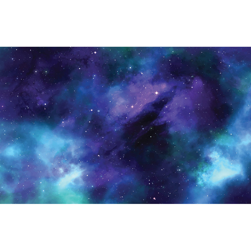 Murale pelez et collez de qualité supérieure - Nébuleuse de l'espace cosmique, L 96 po x l 120 po