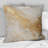 Gold White Marble Geode Magic - Abstract Marble Printed Throw Pillow
