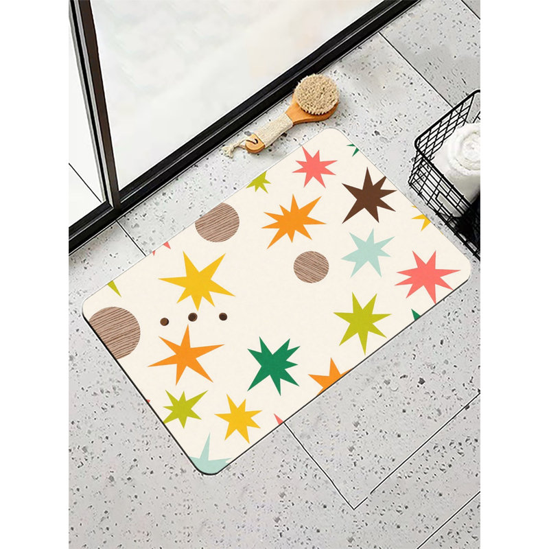 Tapis de bain Playful Mid-Century Star and Dot, l 36 x L 24