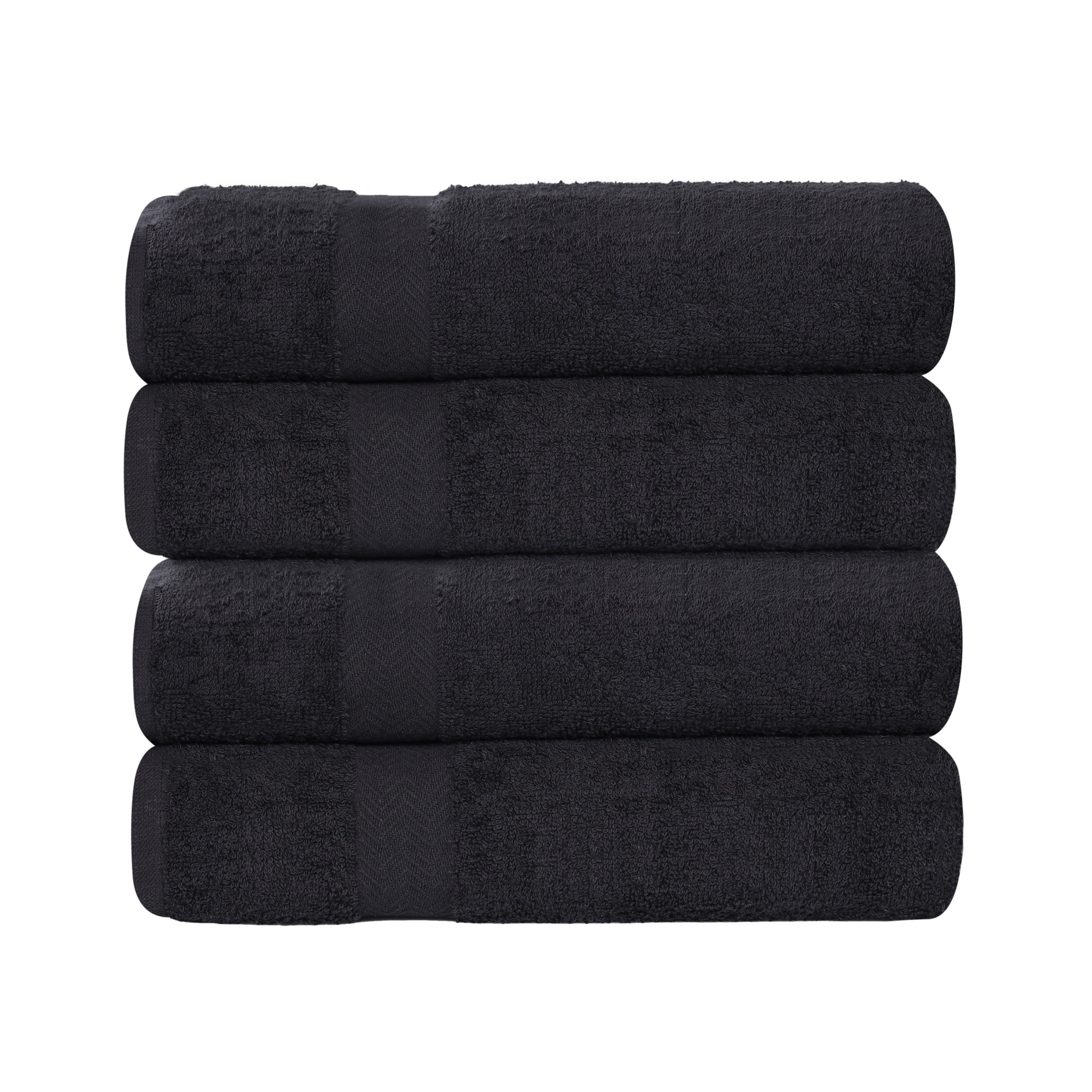 Franklin Cotton Lightweight Quick-Drying Bath Towel, Black