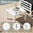 13 Pieces Modern Aluminum Patio Furniture Set With Natural Gas/Propane Firepit Table, Outdoor Modular Sectional Conversation Set With Patio Chaise Lounges-211945850