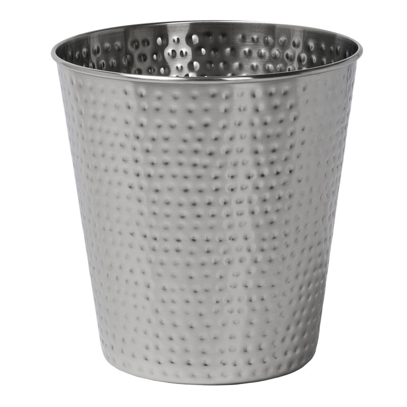 Poubelle en acier martelé 2 gallons Axel, Acier brossé