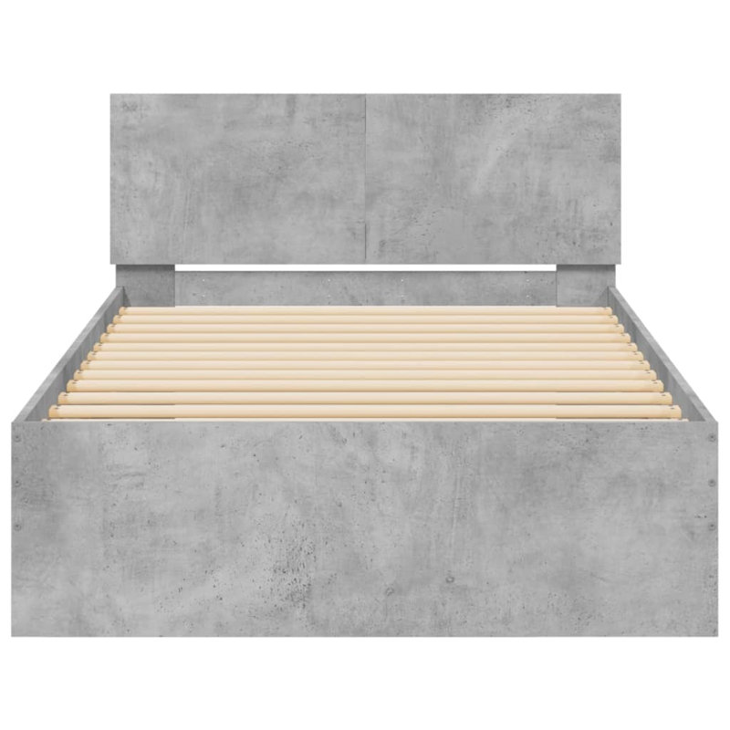 Nyleen Bed, Concrete Grey, EU Single (3'4)