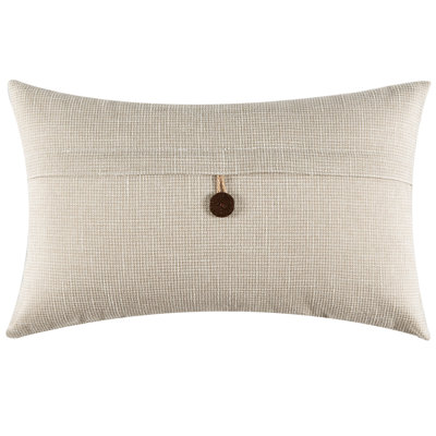 Buttons Cotton Blend Reversible Throw Pillow