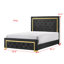 Ensemble de chambre à coucher tapissier à panneau capitonné Kezion 3-4-453706384