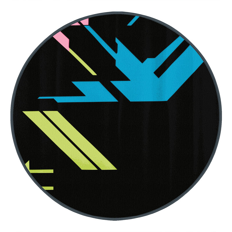 Neon Drift Rug, Round 5'
