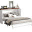 Armoire de lit grand avec rangement, rangement, blanc - noyer, pour les soirées pyjama dans les petits espaces, bureau à domicile et rangement en noyer massif-1233743609