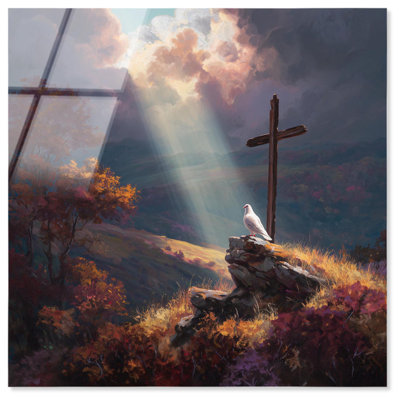 «Shine Down Radiance Christian», reproduction acrylique par Art Remedy, H 12 po x l 12 po