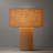 Moonlight Table Lamp - Woven Burlap Shade, Dimmer Switch