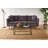 Modern Coffee Table with Smoked Glass Top, 35.4 x 15.7 x 19.7 inches | Sturdy Metal Legs (0.6 x 0.6 inches) | Sleek Black Design, Ideal for Industrial & Contemporary Living Spaces, Stylish & Functional