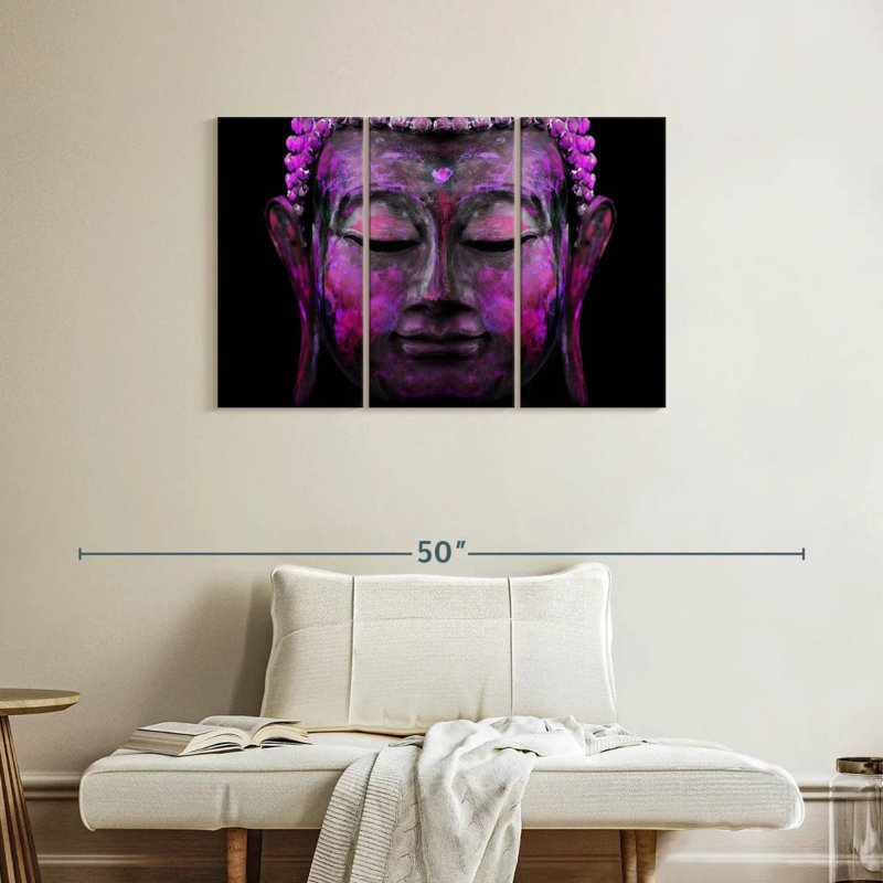 Adella Purple Buddha, 24" H x 38" W