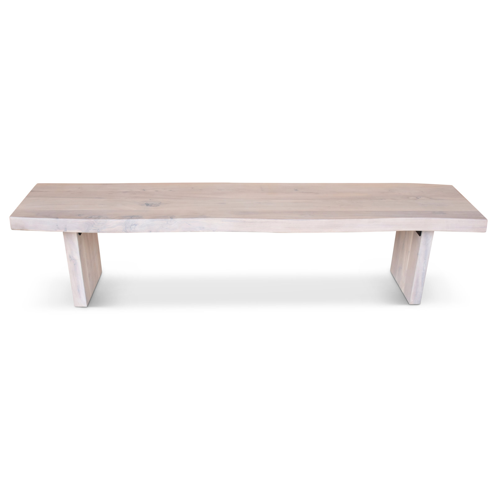 Colin Dining Bench, 18" H x 65" W x 15" D, White Wash