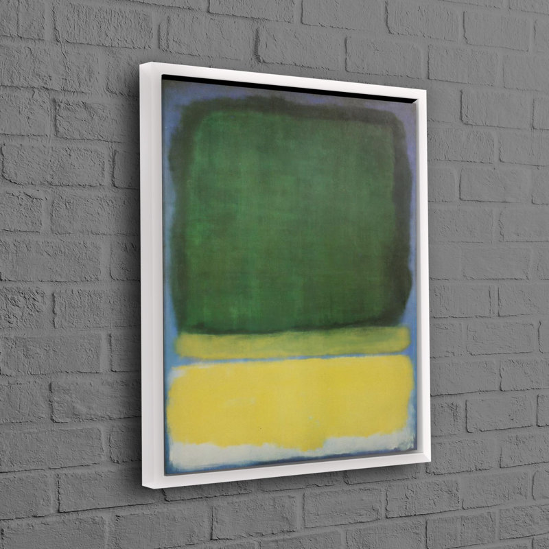 Art abstrait vert sur toile de coton inspiré par l'artiste renommé Mark Rothko, parfait pour une décoration murale moderne