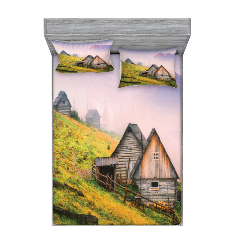 Microfiber Sheet Set, Queen Sheet Set with Fitted Sheet