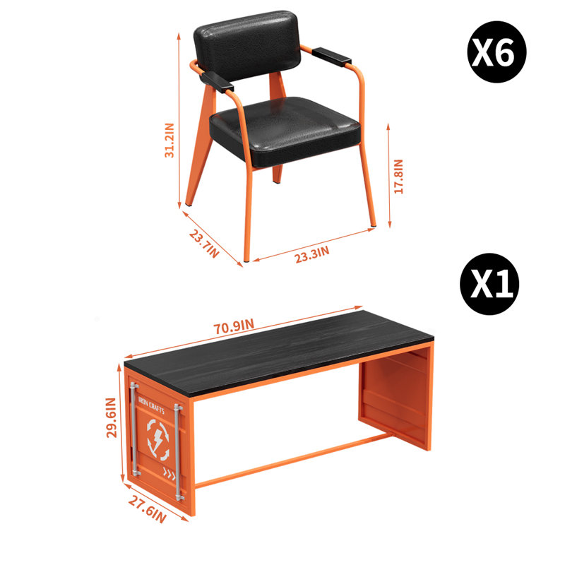 Ensemble de salon en similicuir 7 pièces Juveria