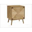 Table d'appoint, bout, rangement, petit, côté, salon, lampe, stratifié noyer clair, ruppie maritime, moderne