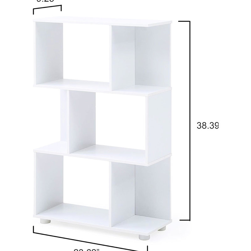 Bibliothèque blanche à 3 tablettes Staggered
