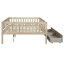 Lit de jour double en bois avec deux tiroirs - Structure, fonction peu encombrante, multifonctionnel pour la chambre à coucher, pièce d'assemblage simple dans un rangement naturel-611362491-611362494