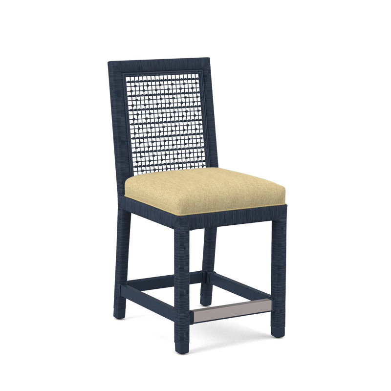 Pine Isle 24" Counter Stool, Sage Green Performance; 0855-43, Navy