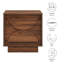 Table de chevet 2 tiroirs Bulwark