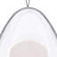  Fauteuil ballon en similicuir blanc et argent