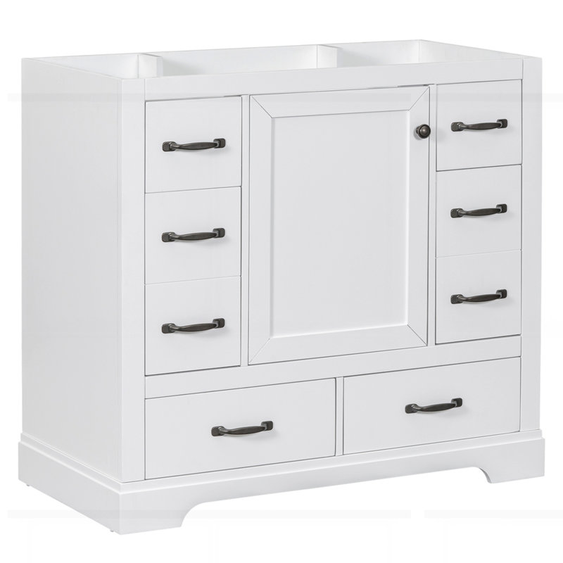 36" Bathroom Vanity without Sink, White