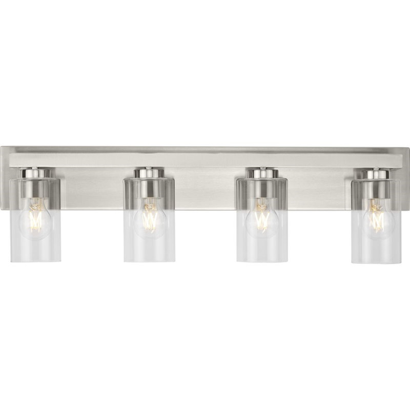 Éclairage pour meuble-lavabo moderne 4 lumières, Argent